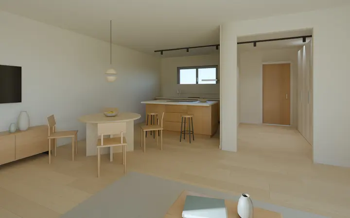 Appartamento Ottantotto: kitchen and dining, render