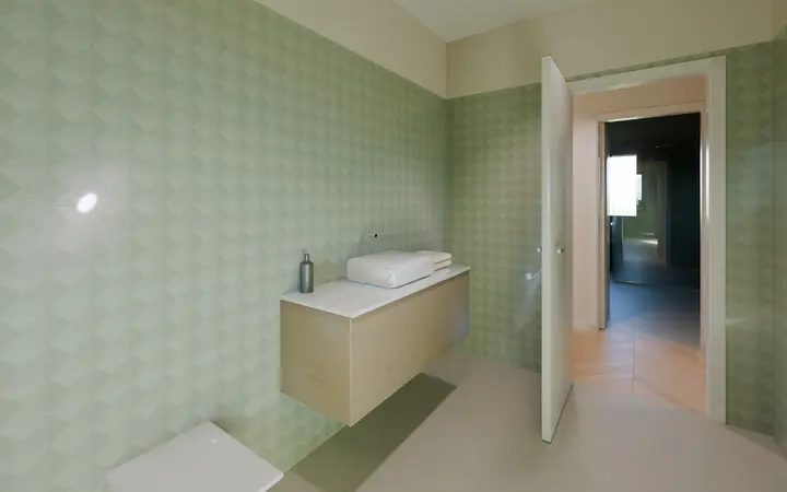 Casa Settanta: master bathroom, render