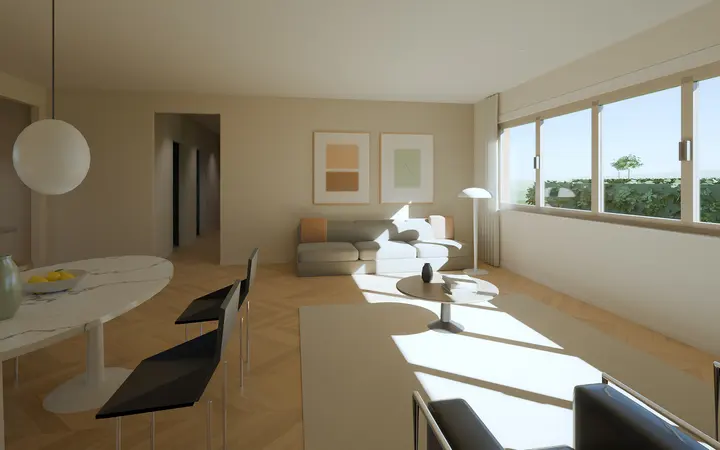 Casa Settanta: living, render