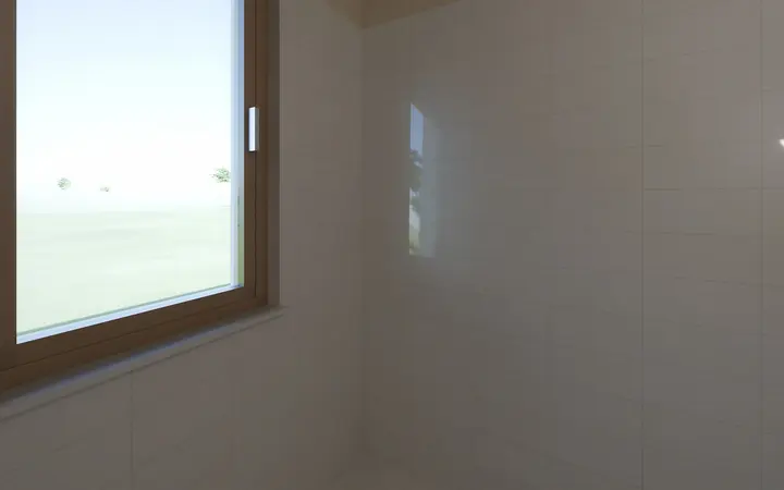 Casa Settanta: bathroom before the works, render